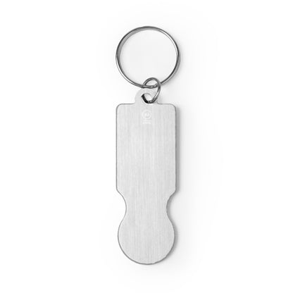 Chaveiro em Metal Preto com Design Minimalista