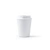 Copo de Plástico Branco 300ml com Tampa e Canudo