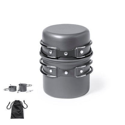 Conjunto Completo de Menaje para Camping Compacto