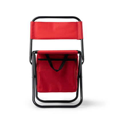 Cadeira Dobrável em Metal com Bolsa Lateral