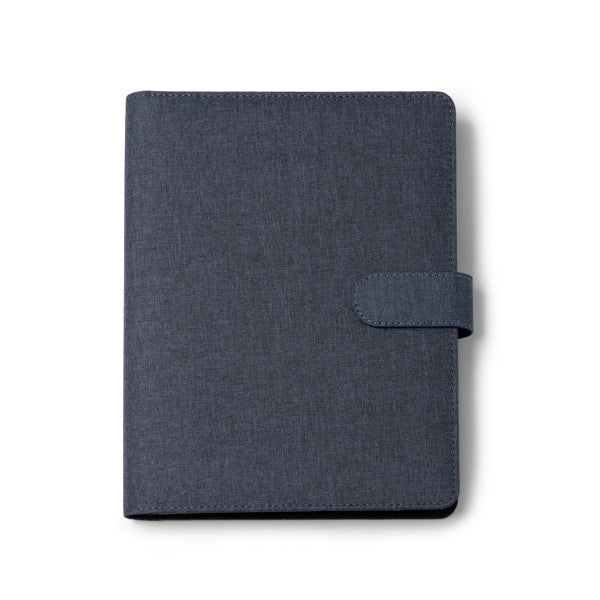 Caderno de Notas em Tecido Preto com Fecho Magnético