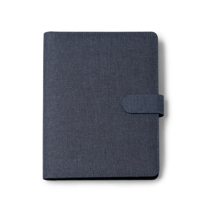 Caderno de Notas em Tecido Preto com Fecho Magnético
