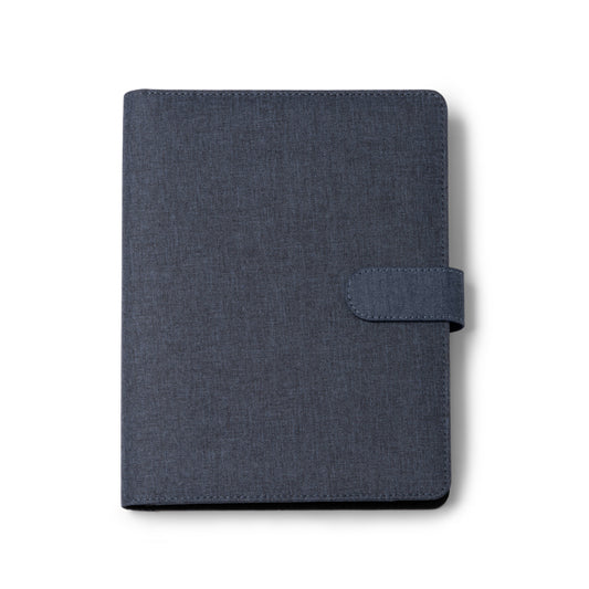 Caderno de Notas em Tecido Preto com Fecho Magnético