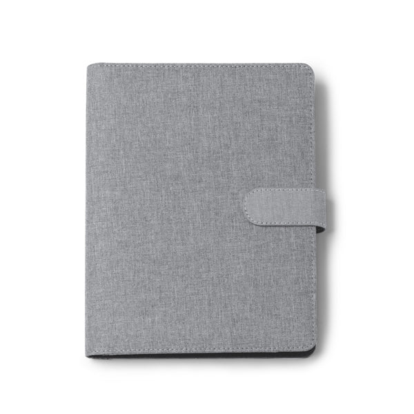 Caderno de Notas em Tecido Preto com Fecho Magnético