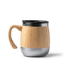 Caneca Térmica de Bambu e Aço Inoxidável 350ml