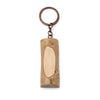 Chaveiro em Madeira Natural com Anel de Metal