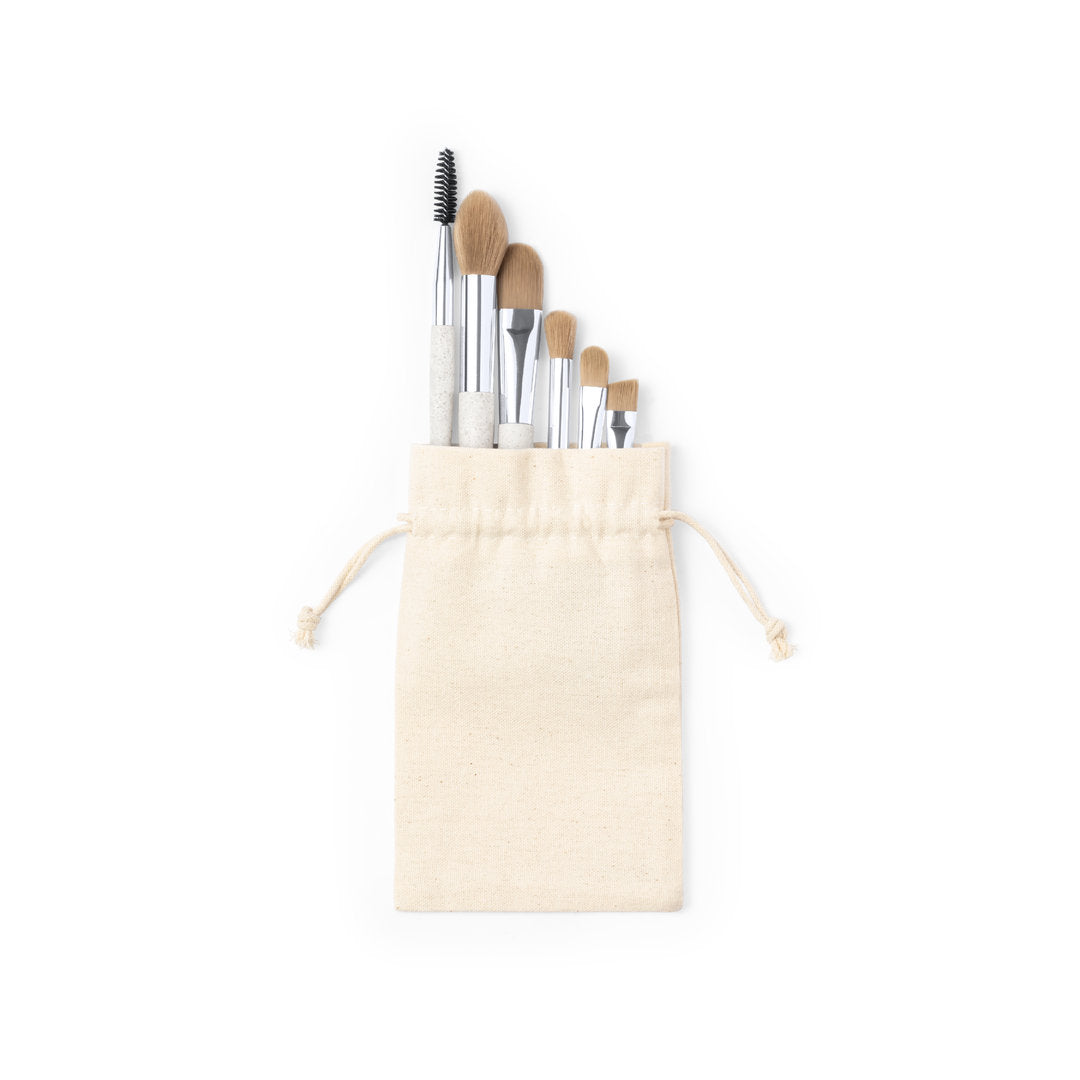 Conjunto de Pincéis de Maquilhagem Naturais 'Kurt' - 6 Peças