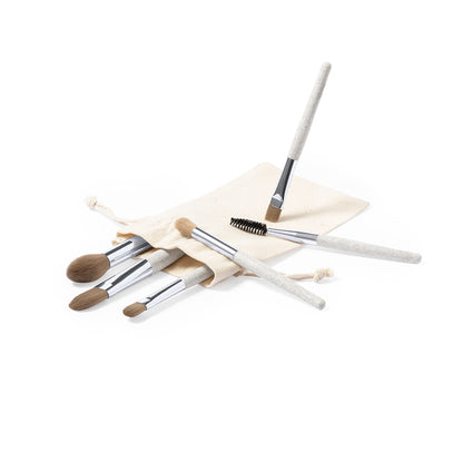 Conjunto de Pincéis de Maquilhagem Naturais 'Kurt' - 6 Peças