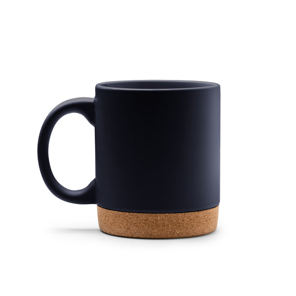 Caneca de Cerâmica Branca 350ml com Base de Cortiça