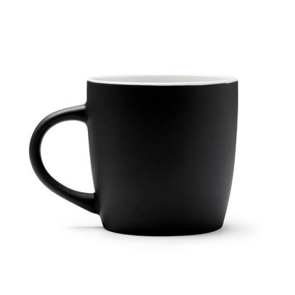 Caneca de Cerâmica Preta 300ml com Interior Colorido