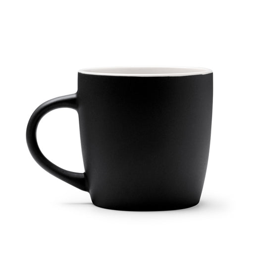 Caneca de Cerâmica Preta 300ml com Interior Colorido