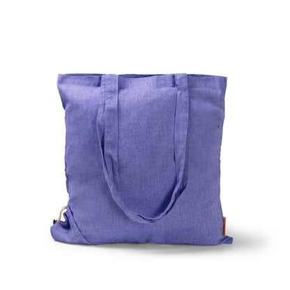 Saco Tote em Lona Cinza com Alças Longas