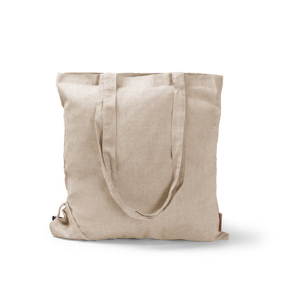 Saco Tote em Lona Cinza com Alças Longas