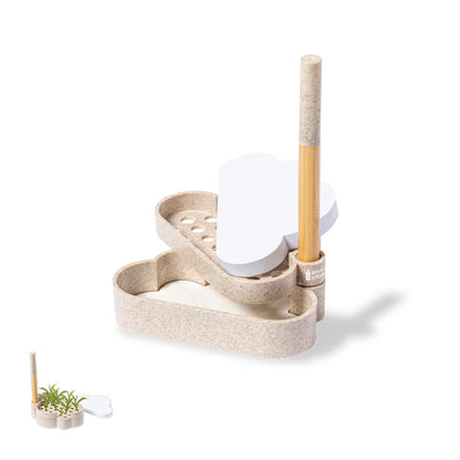 Portanotas Nature com Design Nuvem e Caneta Sustentável