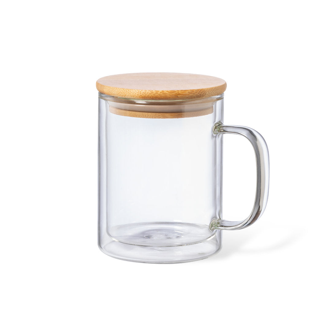 Caneca Térmica de Vidro Borossilicato 370ml