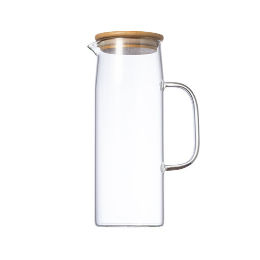 Jarra Dibrix em Vidro Borosilicato 1,25L com Tampa de Bambu