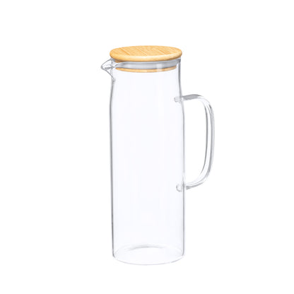 Jarra Dibrix em Vidro Borosilicato 1,25L com Tampa de Bambu