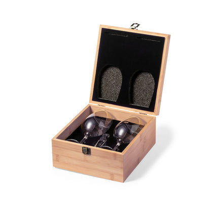 Conjunto de Vinhos Elegante com Estojo de Bambu