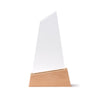 Troféu em Acrílico Transparente com Base de Madeira