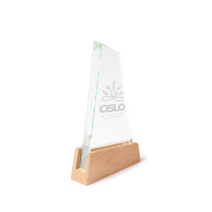 Troféu de Vidro Náutico NAVIS com Base em Bambu