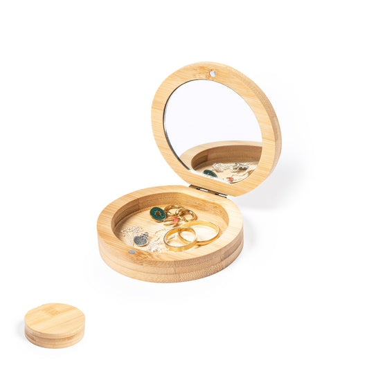 Porta-jóias em Bambu com Espelho Interior