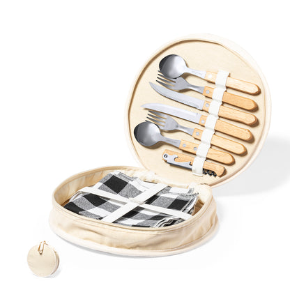 Set de Piquenique 'Scotty' com Acessórios em Aço Inox