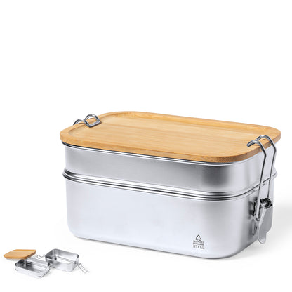 Lancheira Inox Reciclado com Compartimentos Práticos