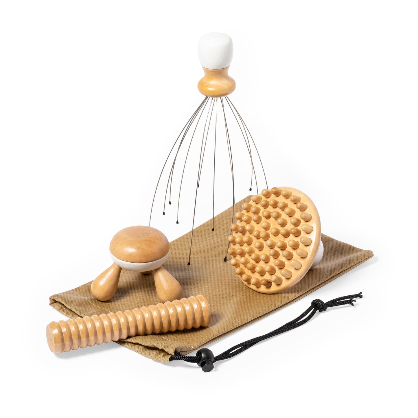 Set de Massagem em Madeira Natural Relaxante