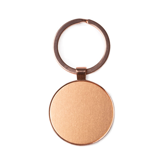 Chaveiro Metálico de Cobre com Design Retangular