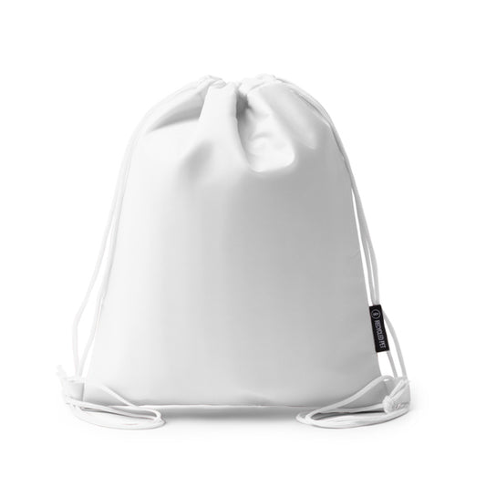Bolsa de Viagem em Poliéster Branco com Cordão