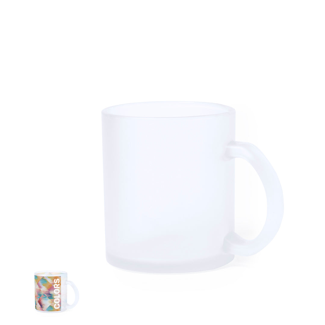 Caneca de Vidro Sublimável 350ml - Design Elegante