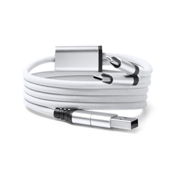 Cabo USB Trançado em Nylon com Conectores Duplos
