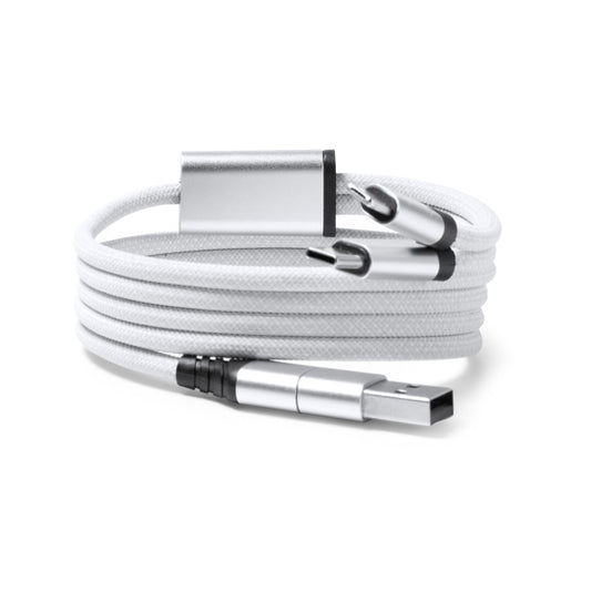Cabo USB Trançado em Nylon com Conectores Duplos
