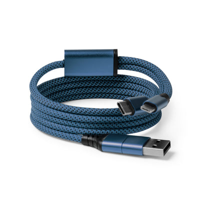 Cabo USB Trançado em Nylon com Conectores Duplos