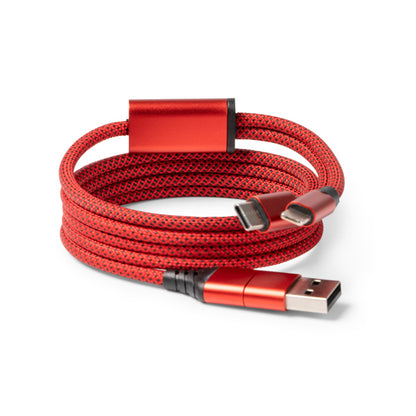 Cabo USB Trançado em Nylon com Conectores Duplos