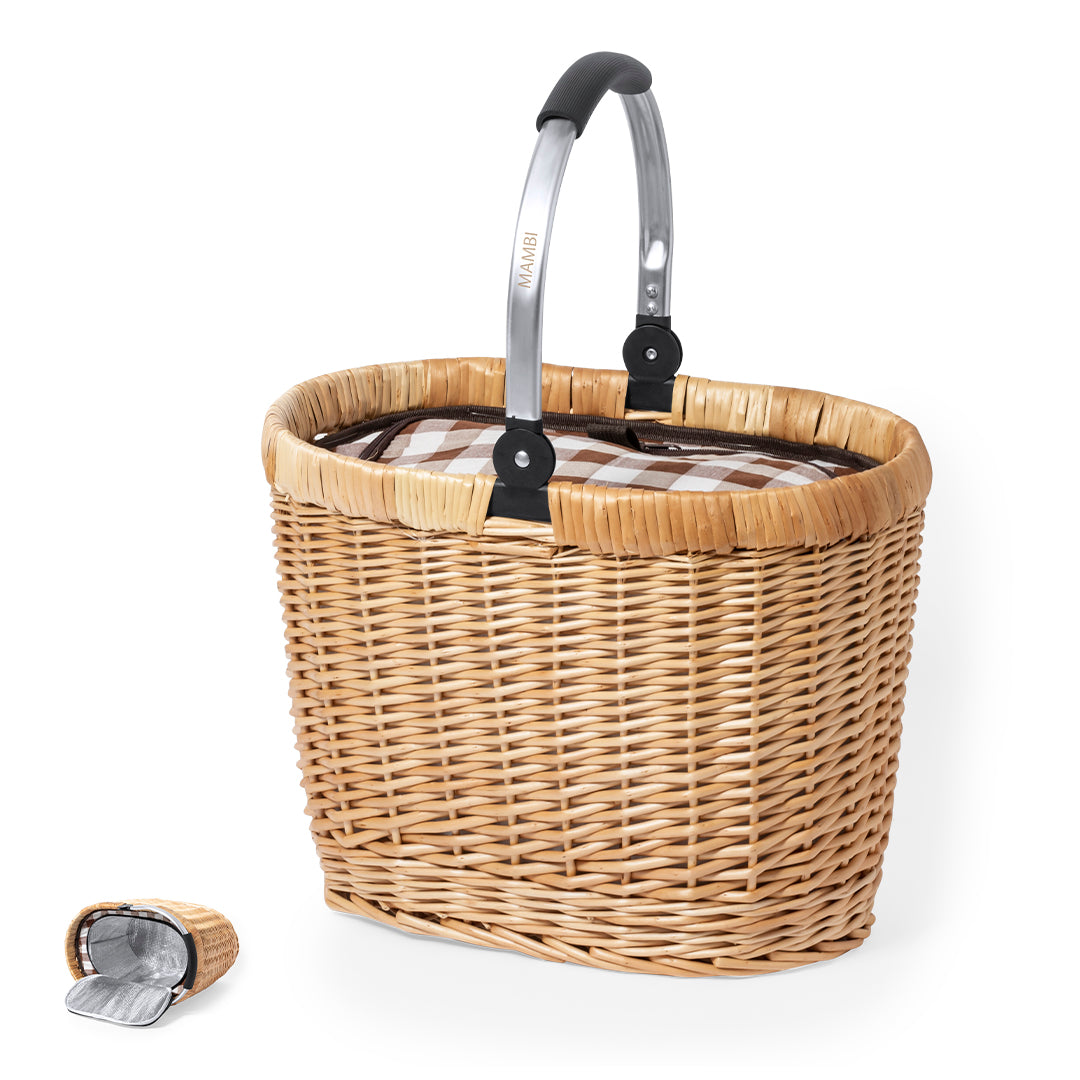 Cesta Nevera Picnic Retro em Mimbre Isotérmica