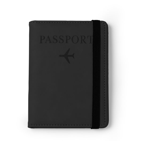 Capa de Passaporte em Couro Sintético com Elástico