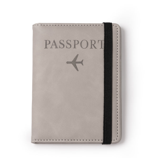 Capa de Passaporte em Couro Sintético com Elástico