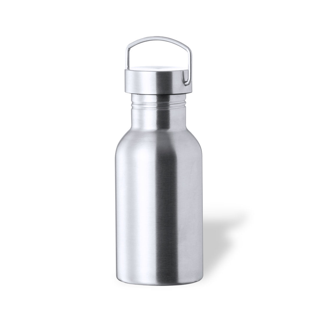 Bidão em Aço Inox 500ml com Tampa de Rosca e Asa