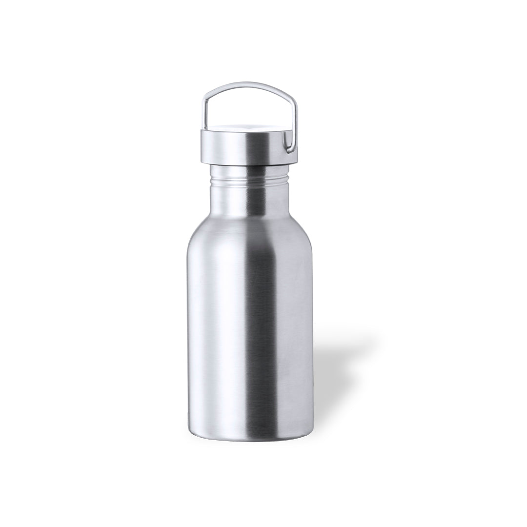 Bidão em Aço Inox 500ml com Tampa de Rosca e Asa