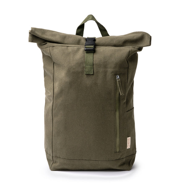 Mochila de Poliéster com Fecho para Laptop e Design Rolado