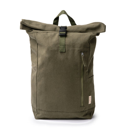 Mochila de Poliéster com Fecho para Laptop e Design Rolado