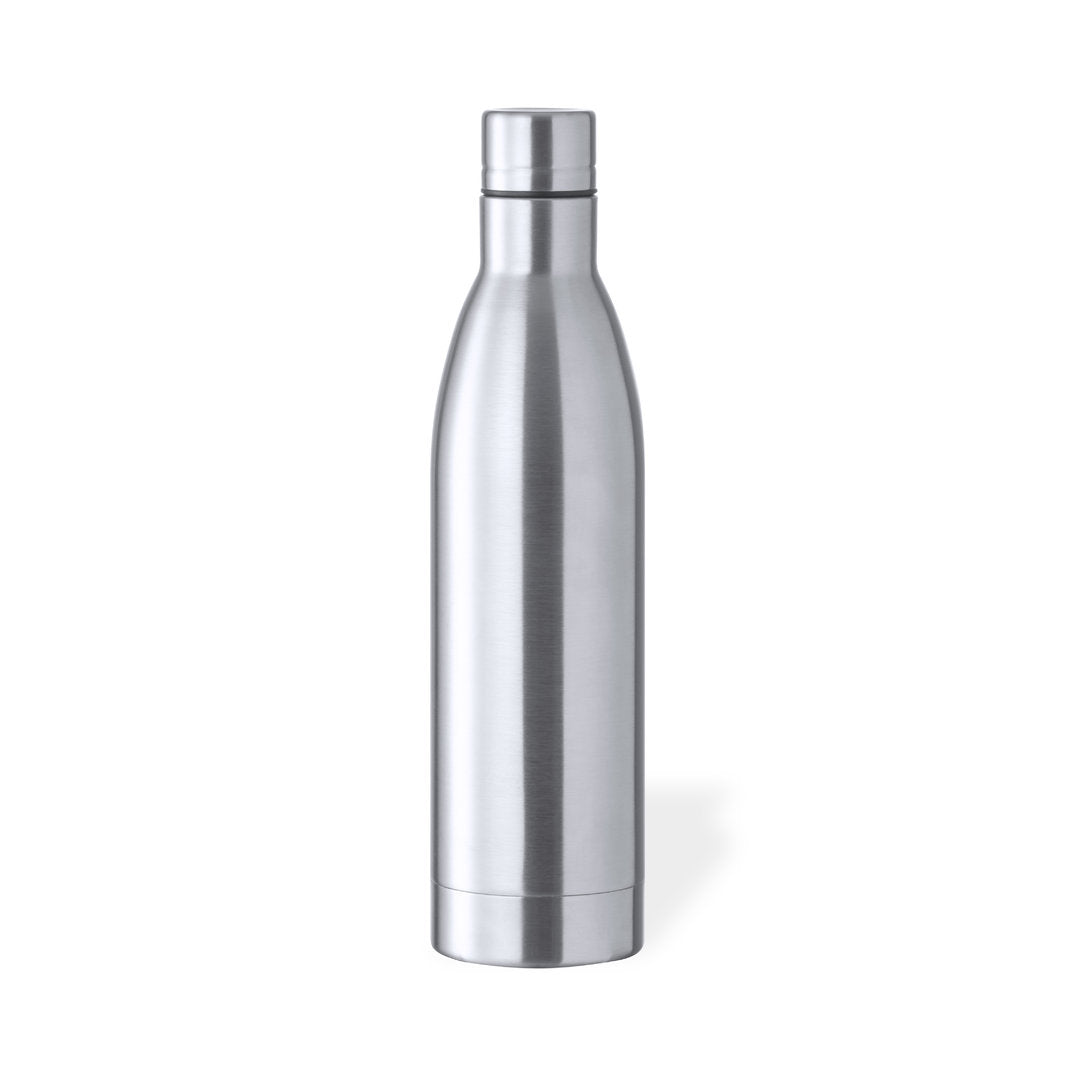 Bidão de Aço Inox 1L com Tampa Rosca Brilhante