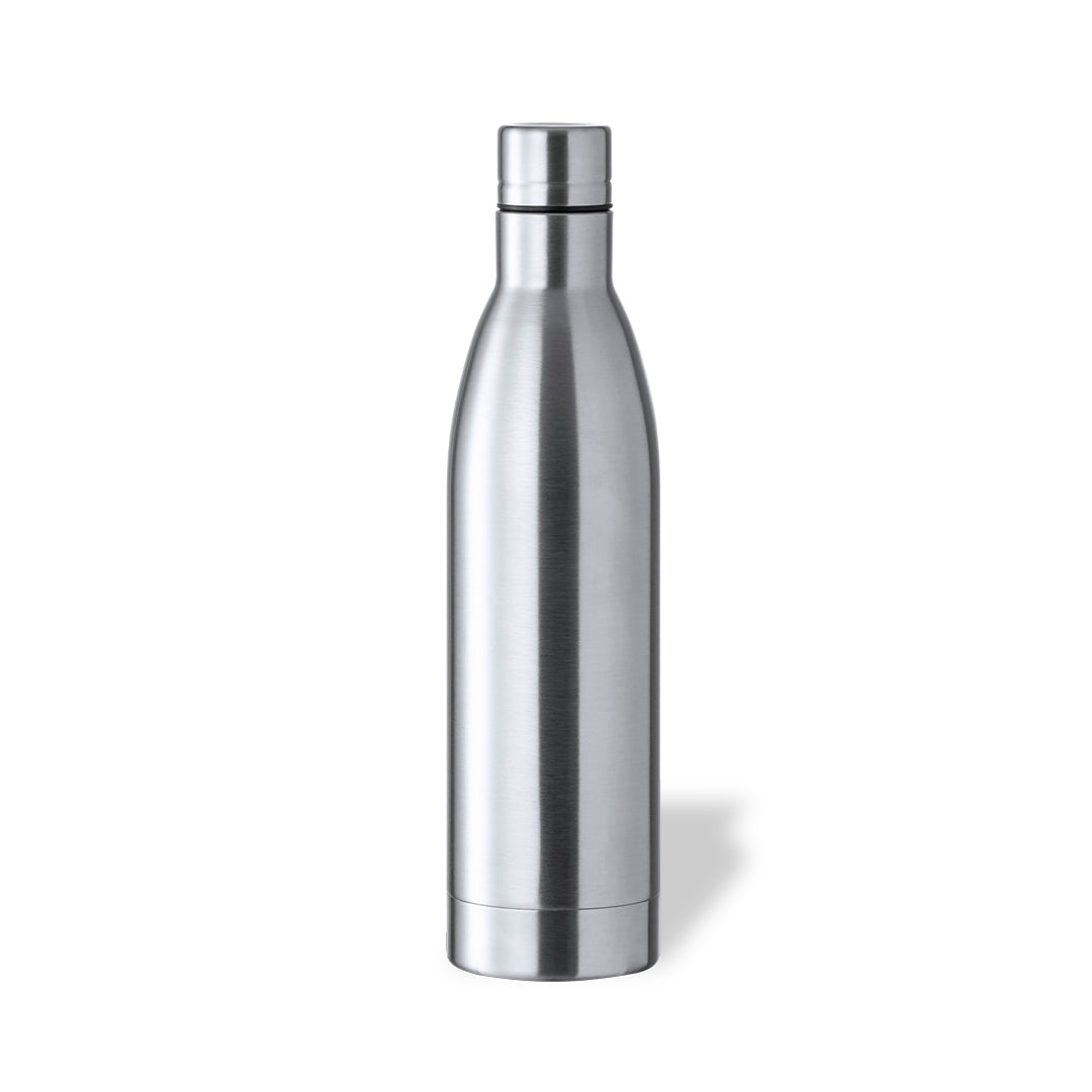 Bidão de Aço Inox 1L com Tampa Rosca Brilhante