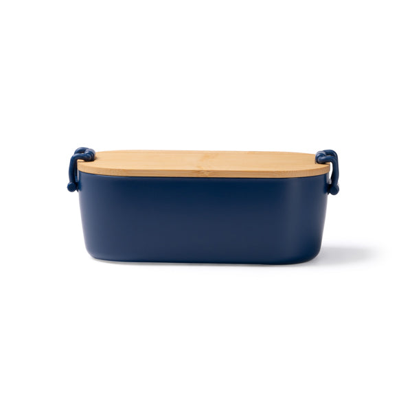 Caixa Térmica em Silicone com Tampa de Bambu