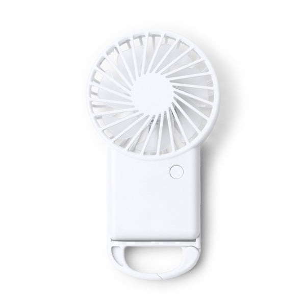 Ventoinha Portátil de Plástico Branco com Bateria