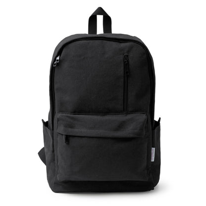 Mochila de Poliéster com Zíper e Bolsos Laterais