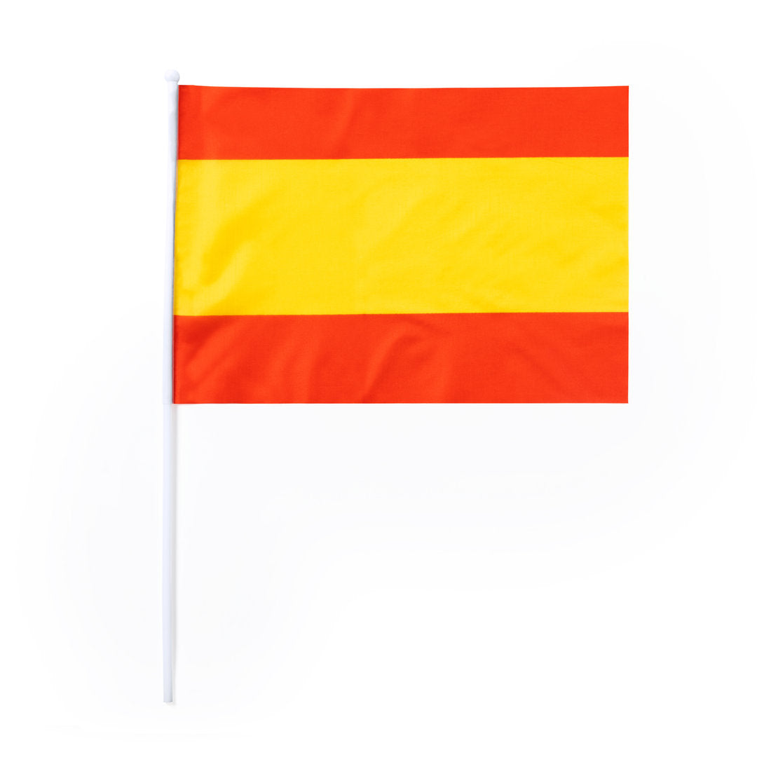 Bandeira Espanha 29,5x20 cm com Mastro Branco
