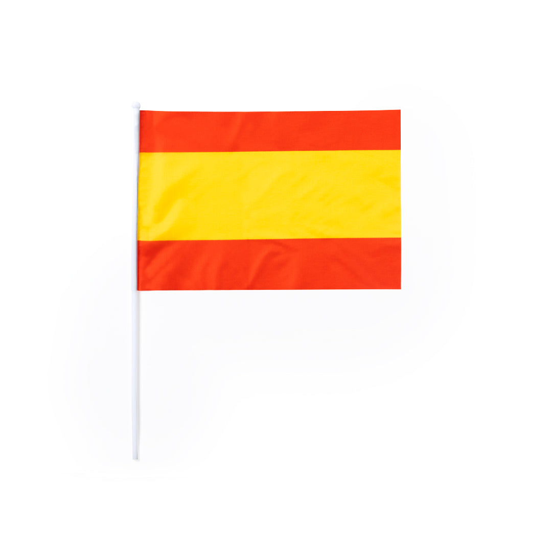 Bandeira Espanha 29,5x20 cm com Mastro Branco