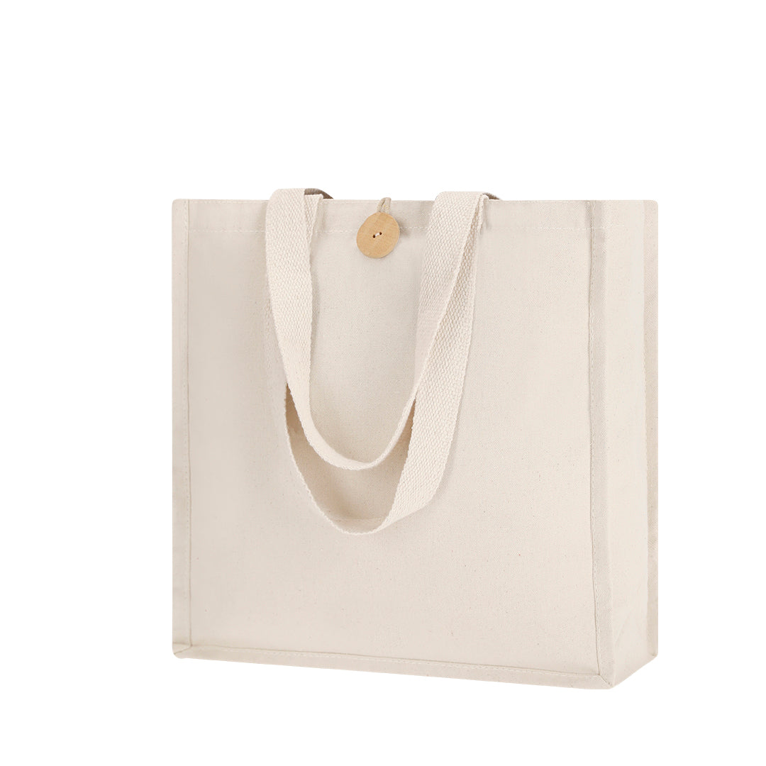 Saco de Algodão Natural com Fecho de Botão